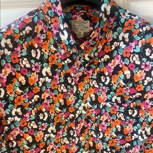 J. Crew Men's Vibrant Floral Button Down Shirt
